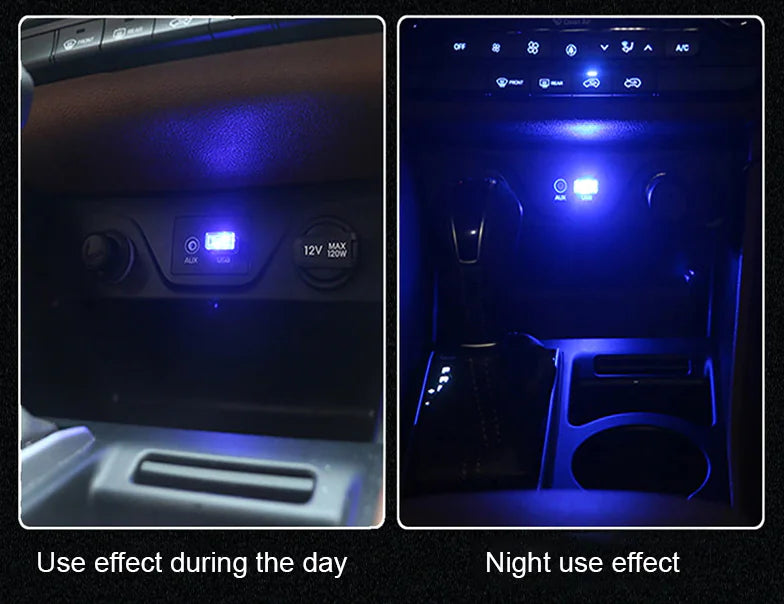 3x Blue LED USB Car Interior Light